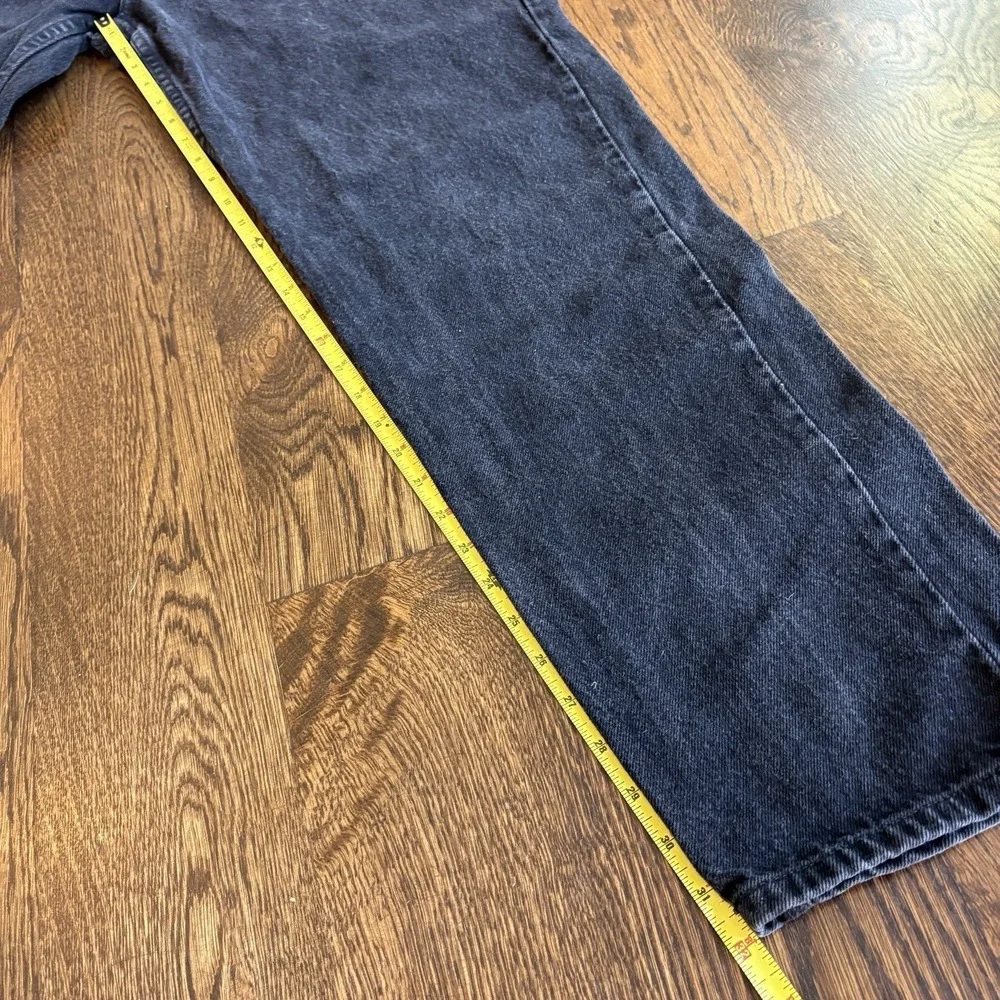 Vintage 2000s Old Navy Blue Jeans Men's 32x32 Black Denim Straight Fit Baggy Y2K